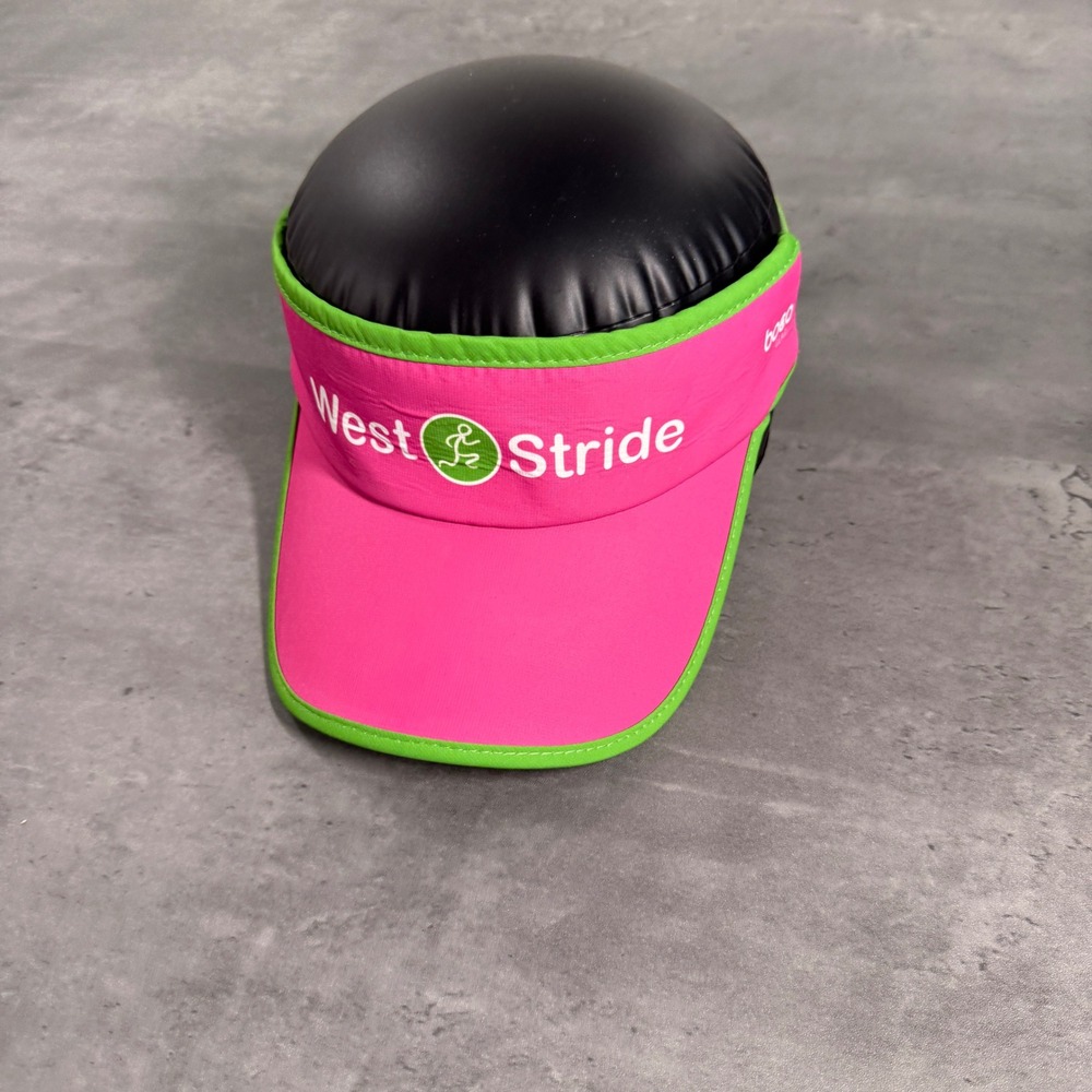 Boco Gear Visor Hat Women Pink Green West Stride Atlanta GA Running Performance‎